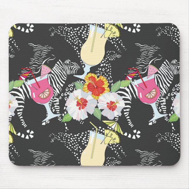 Tropical Drinks With Animals Mouse Mat (Front)