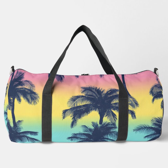 Tropical Dusk Travel Duffle Bag (Front)