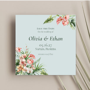 Tropical Elegance Botanical Save the Date