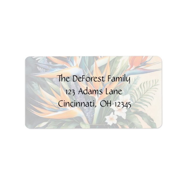 Tropical Elegance Label (Front)