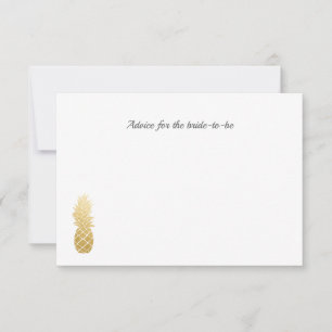 Tropical Elegance Pineapple Wedding Advice Card