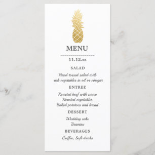 Tropical Elegance   Pineapple Wedding Menu