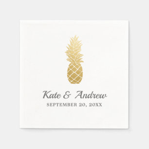 Tropical Elegance   Pineapple Wedding Napkin