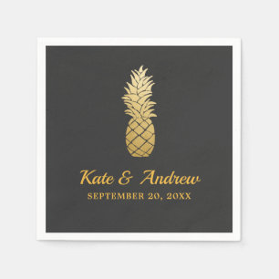 Tropical Elegance Pineapple Wedding Napkin