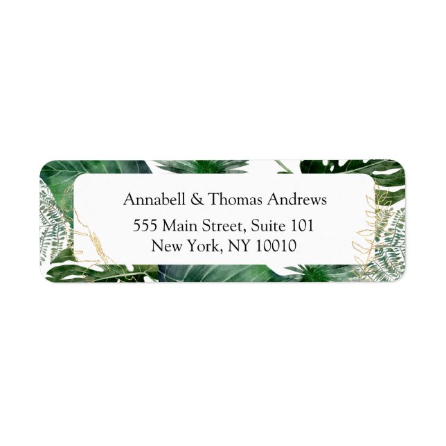 Tropical Elegant Plant Trending Wedding   (Front)