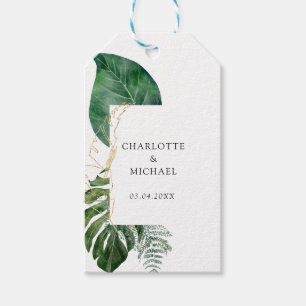 Tropical Elegant Plant Trending Wedding  Gift Tags