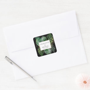 Tropical Elegant Plant Trending Wedding   Square Sticker