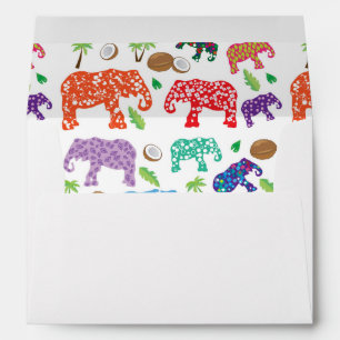 Tropical Elephants Envelopes