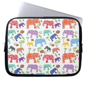 Tropical Elephants Laptop Sleeve