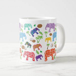 Tropical Elephants Large Coffee Mug