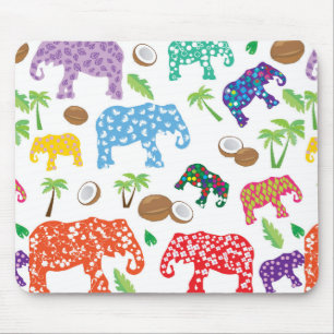 Tropical Elephants Mouse Mat