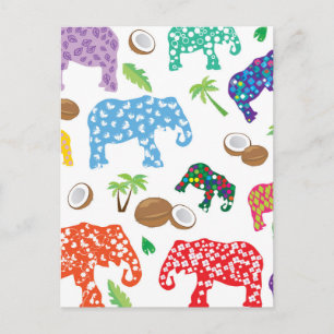 Tropical Elephants Postcard