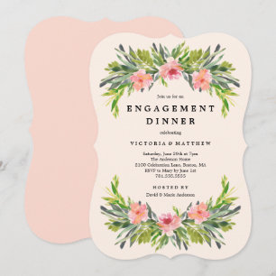 Tropical Engagement Dinner Invitation