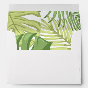 Tropical Envelope Hawaii Palm leaves Tropical