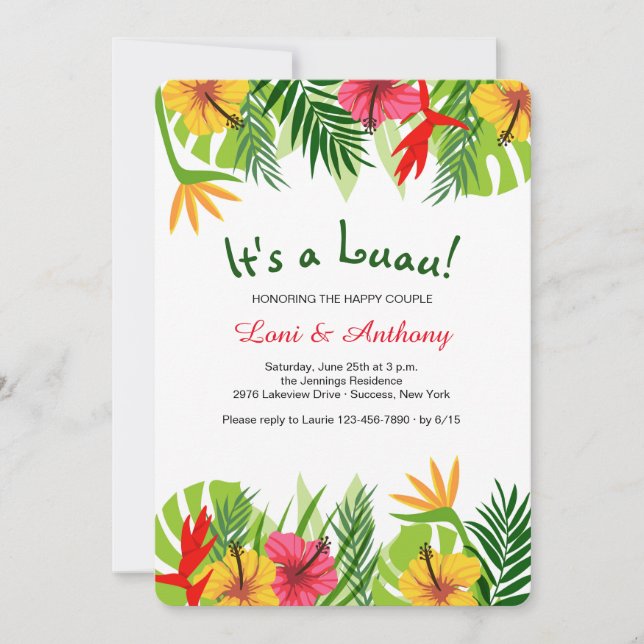 Tropical Escape Invitation (Front)