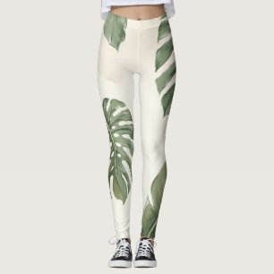 Tropical Escape Leggings – Monstera Leaf Yoga Pant