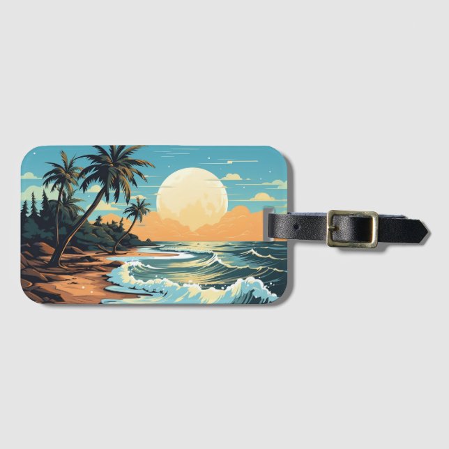 Tropical Escape Luggage Tag (Front Horizontal)
