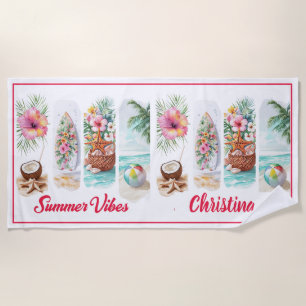 Tropical Escape: Sun, Surf & Style Beach Towel