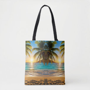 Tropical Escape Sunset Tote Bag