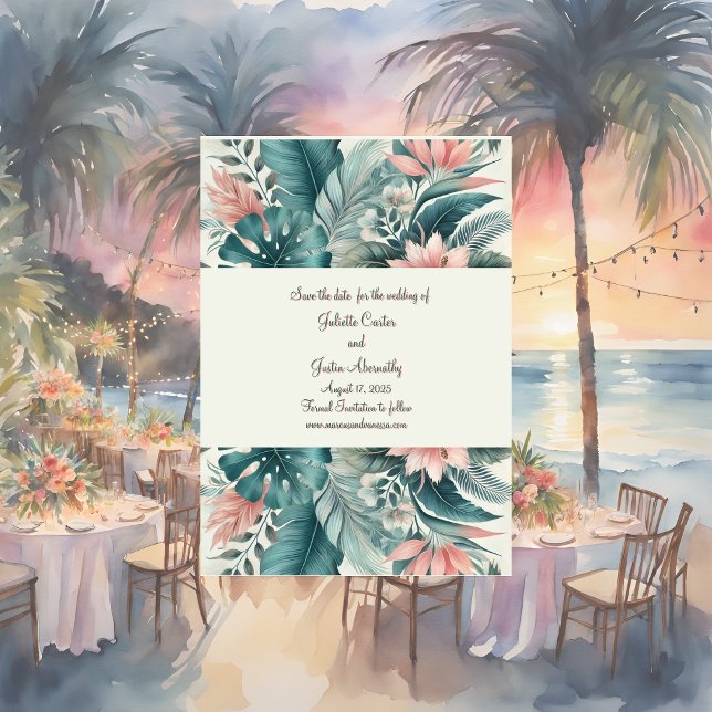 Tropical Essence Save The Date Card (Creator Uploaded)