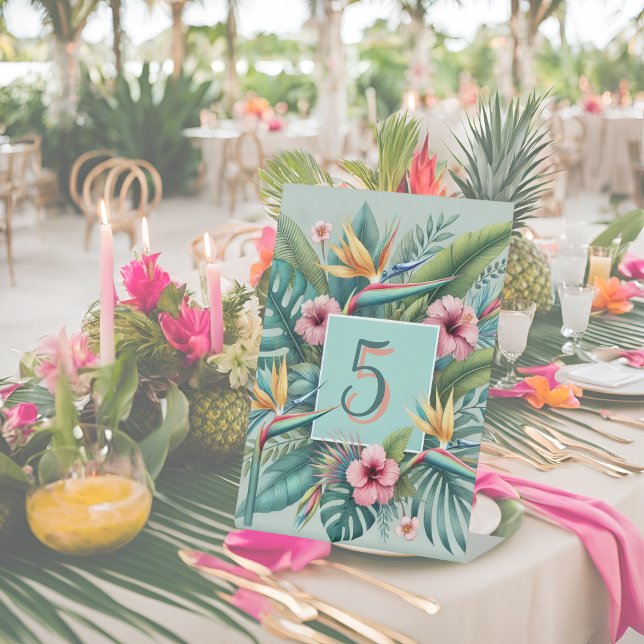 Tropical Essence Table Number  Pedestal Sign (Creator Uploaded)