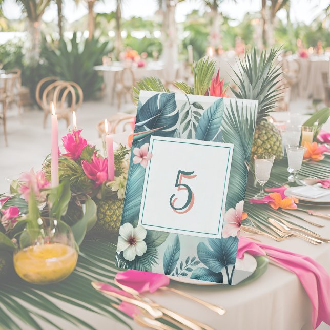 Tropical Essence Table Number  Pedestal Sign (Creator Uploaded)