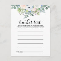 Tropical Eucalyptus Greenery Bucket List Cards