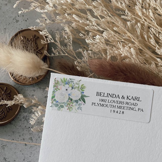 Tropical Eucalyptus Greenery Return Address Label (Creator Uploaded)