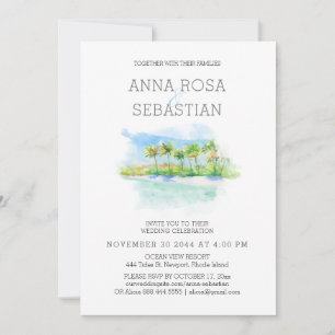 *~* Tropical Exotic AR7 Beach WEDDING RSVP +  Invitation