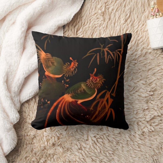 Tropical Exotic Birds of Paradise  Cushion (Blanket)