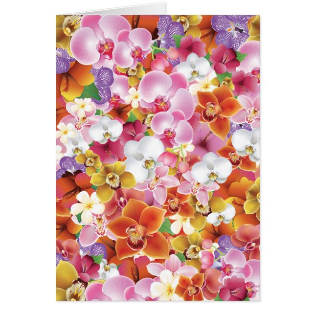 Tropical Exotic Flowers Print Floral Design (Front)