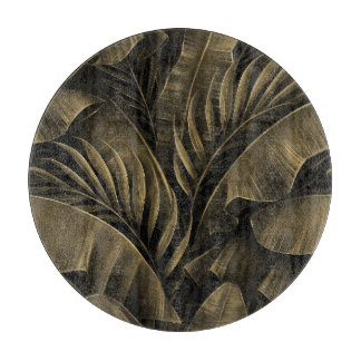 Tropical Exotic: Grunge Golden Nature Cutting Board