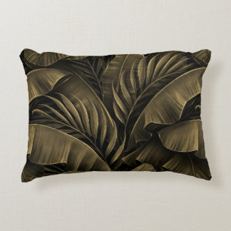 Tropical Exotic: Grunge Golden Nature Decorative Cushion