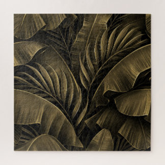 Tropical Exotic: Grunge Golden Nature Jigsaw Puzzle