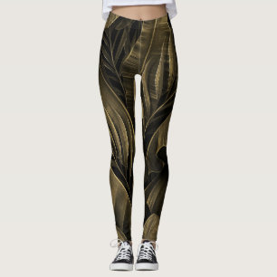 Tropical Exotic: Grunge Golden Nature Leggings