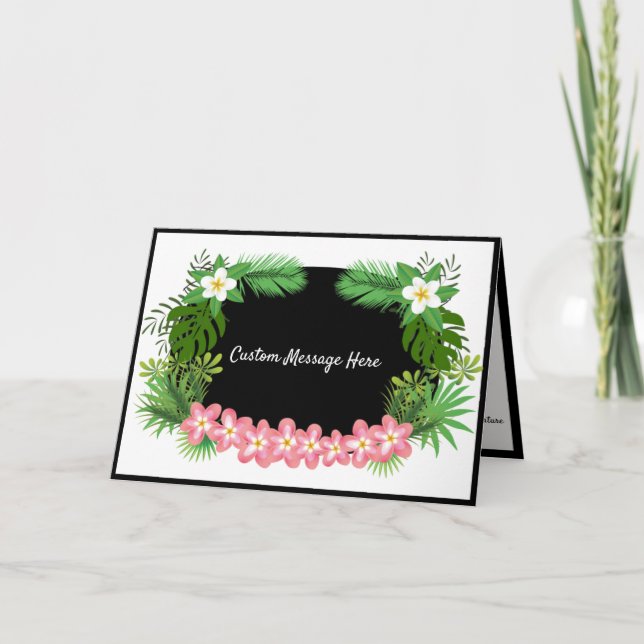 Tropical Exotic Hawaiian Flower Design Card (Front)