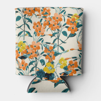 Tropical Exotic Leaves: Hand-Drawn Vintage Can Cooler