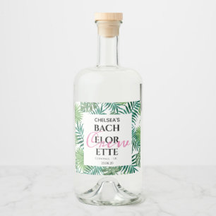 Tropical Exotic Palm Bachelorette Crew Party  Liquor Bottle Label