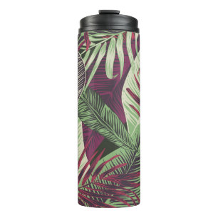 Tropical Exotic: Trendy Green Seamless Thermal Tumbler