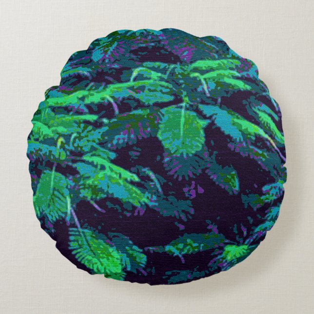 Tropical Fabric Round Cushion (Front)