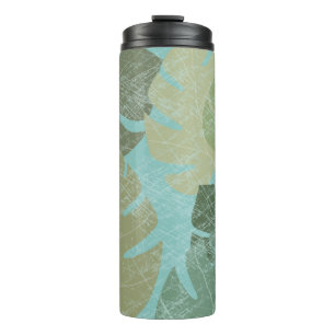 Tropical Faded Leaves Thermal Tumbler