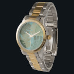 Tropical Faded Leaves Watch<br><div class="desc">"Faded Tropical Leaves II" by Jade Reynolds. Features a collection of tropical leaves in a faded design.</div>