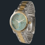 Tropical Faded Leaves Watch<br><div class="desc">"Faded Tropical Leaves II" by Jade Reynolds. Features a collection of tropical leaves in a faded design.</div>