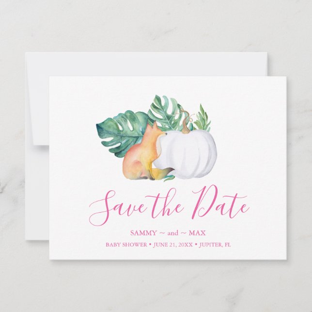 Tropical Fall Save the Date (Front)