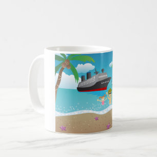 Tropical Family Beach Cruise Fun Coffee Mug