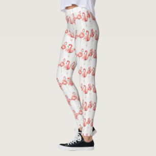Tropical Family of Flamingos Leggings