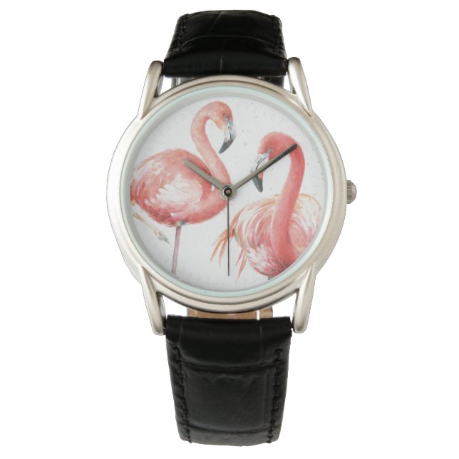 Tropical | Family of Flamingos Watch (Front)