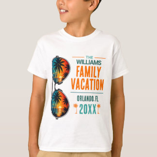 Tropical Family Vacation Matching Kids Beach Trip T-Shirt