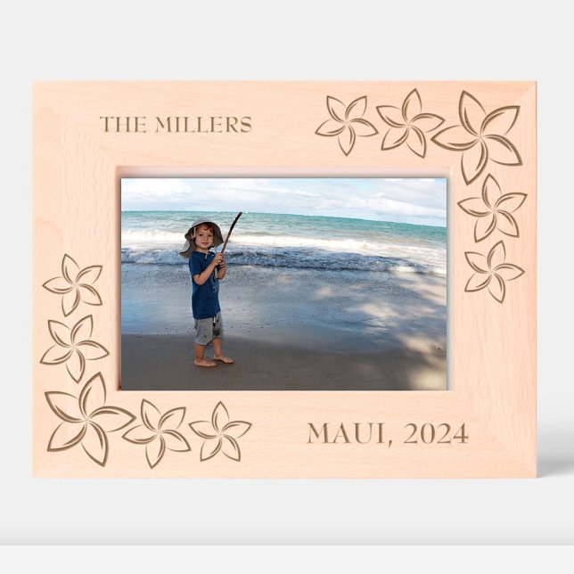 Tropical Family Vacation Plumeria Etched Frames (Creator Uploaded)
