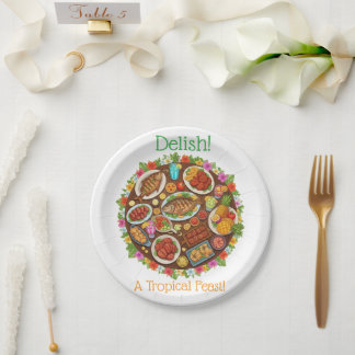 Tropical Feast Paper Plate